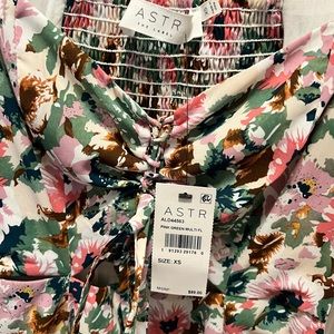 ASTR floral dress with slit